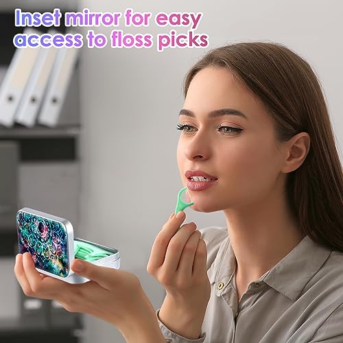 Image of Dental Floss Portable Case, Easy to Store Floss Picks of Various Sizes, Portable Dental Floss Dispenser is Perfect for Travelling, Hotels, Dinners, Appointments.Mandara
