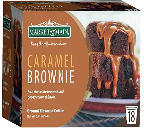 Market & Main OneCup, Caramel Brownie, Compatible with Keurig K-cup Brewers, 18 Count