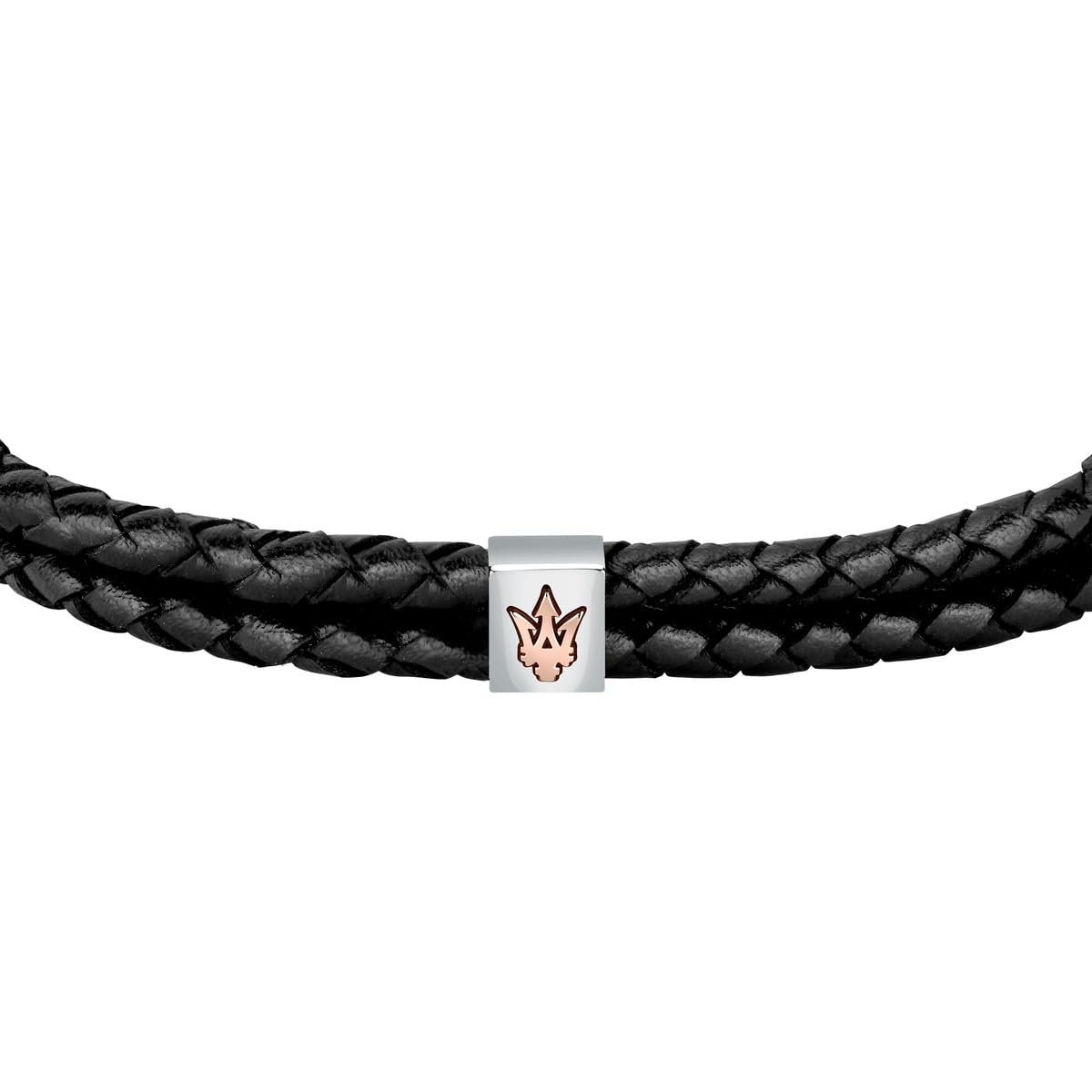 Jewels Bracciale Uomo in Acciaio,pelle riciclata,IP oro rosa - JM422AVE13