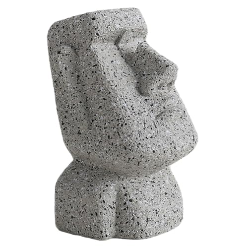 PRETYZOOM Moai Statue Resin Glasses Display Stand Desk Nightstand Eyeglass Holder for Office Decor