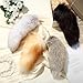 Ferreve Huge and Fluffy Real Fox Tail Keyring Faux Fur Tail Keychain Handbag Accessory Hook Pendant Gift for Women 2 Sizes(Black,White,6 Pcs)