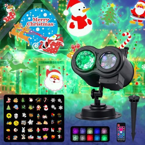 Christmas Projector Lights, LED Projection Light, 2 in 1