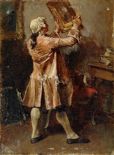 Portrait par Jean Louis Ernest Meissonier impression sur toile de prestige 60x90