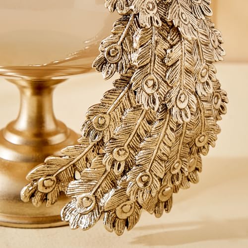 Image of Home Centre Eternity Vivere Glass Peacock Decorative Bowl