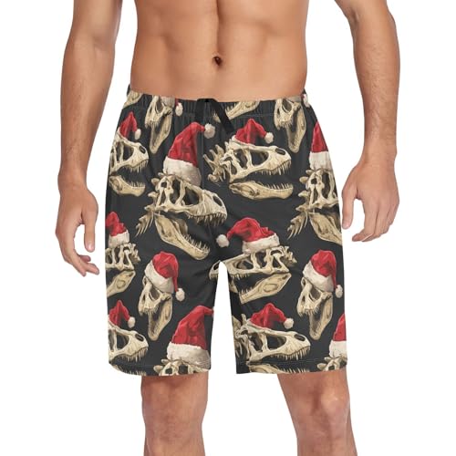 Men's Pajama Shorts PJ Bottom with Pockets and Elastic Waist Drawstring Straight Fit