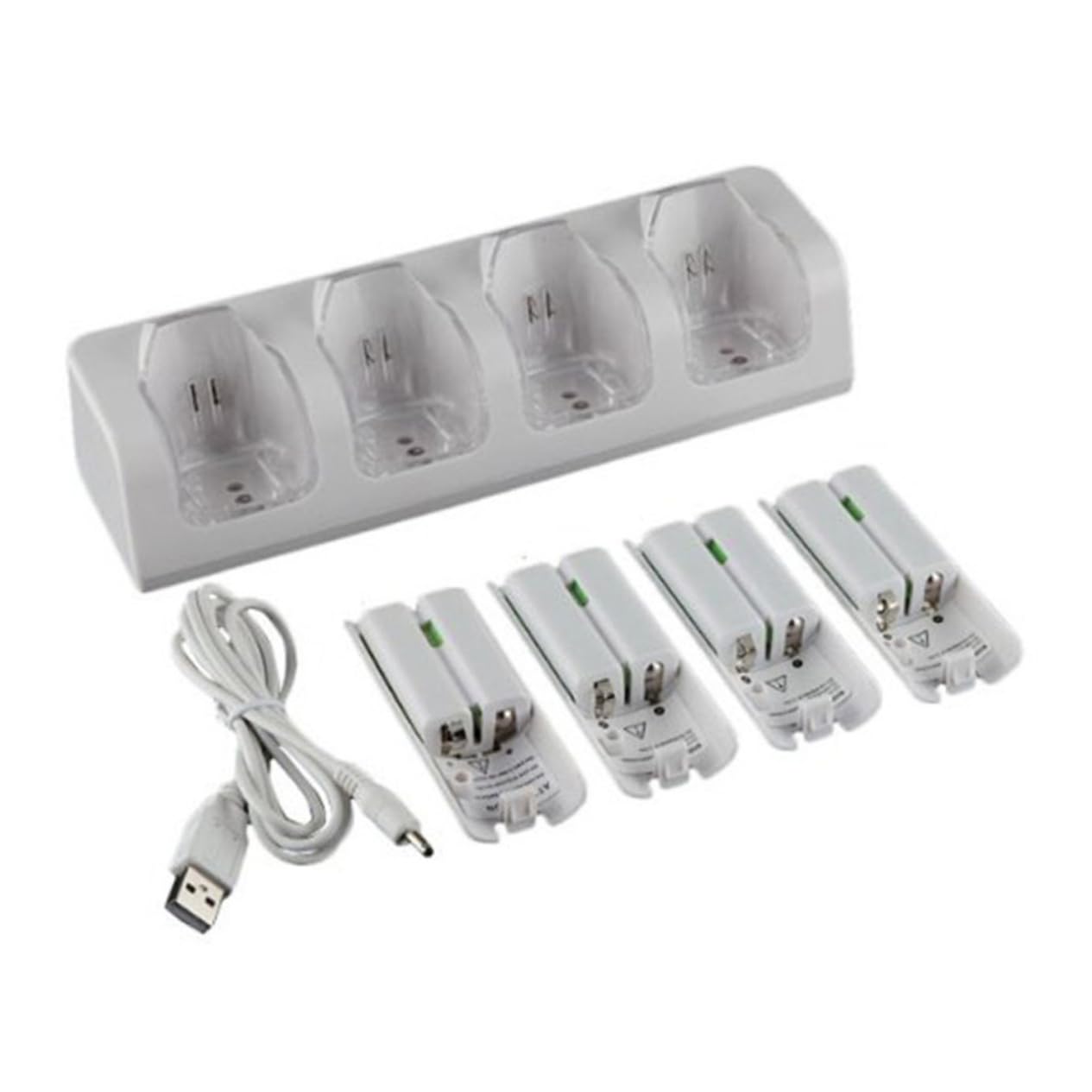 1juego Cargador De Baterías Recargables De Slots Adaptador USB Diseño y Elegante Color para Baterías De AA y AAA Cualquier Lugar
