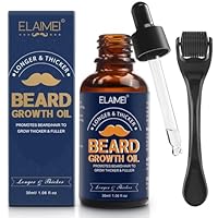 Bartwuchs-Set - Beard Growth Kit - Haarwuchs-Kit für Männer - Hair Growth Kit for Men - Bartwuchs Kit mit Bartroller - Beard Growth Infused with Bitoin - Verdicken und stärken für Haarwuchs