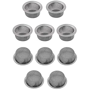 12 Pcs 16mm Stainless Steel Pipe Screen Filters Bowl Shaped Crystal Tobacco Pipe Screens