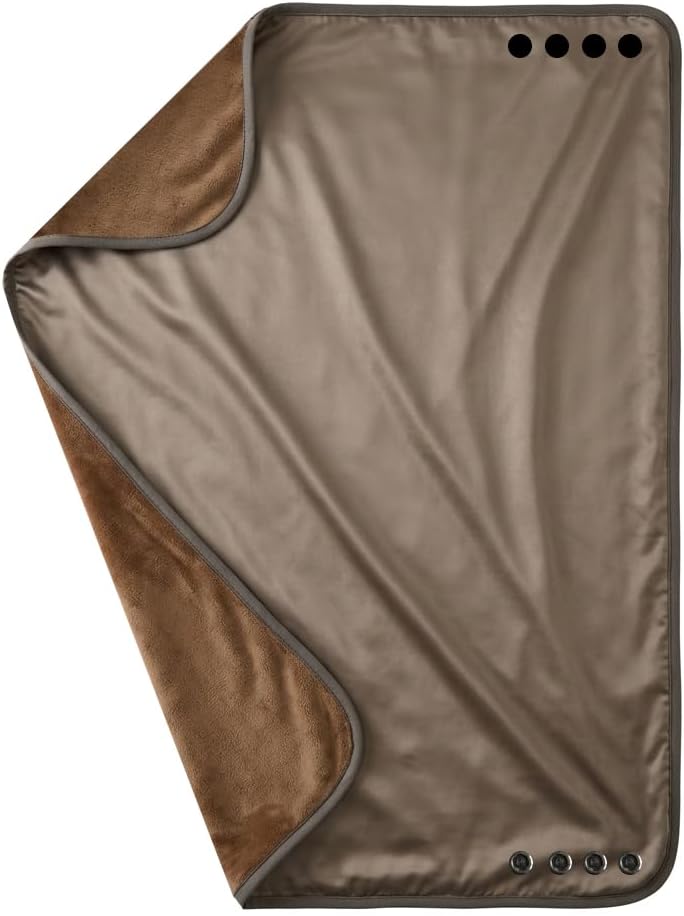 Faraday Blanket for Protection, Anti Emf 5G Radiation Blanket for Pregnancy, Dual-Sided Radiation Shielding Throw with Button for Travel Office(51.2"*59“)