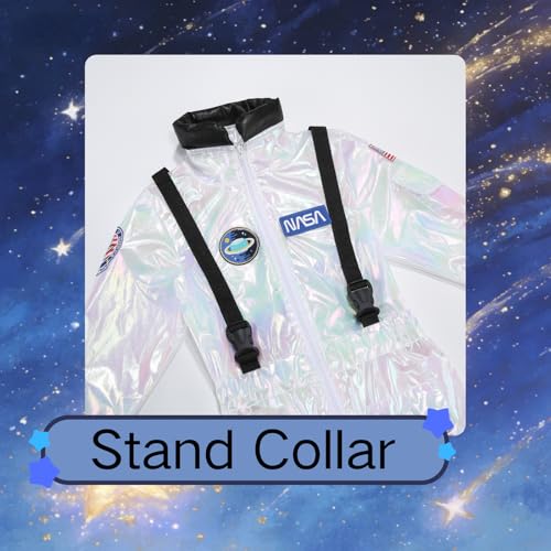 Disfraz infantil de astronauta blanco NASA talla S miniatura 5