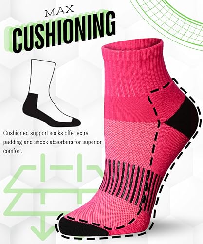Tipi Toe Women's 12-Pairs Running & Athletic Sports Performance Ankle/Quarter Socks4