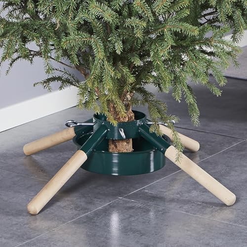 Blissun Christmas Tree Stand, Christmas Tree Holder, Xmas Tree Base Stand for Real Trees, Green