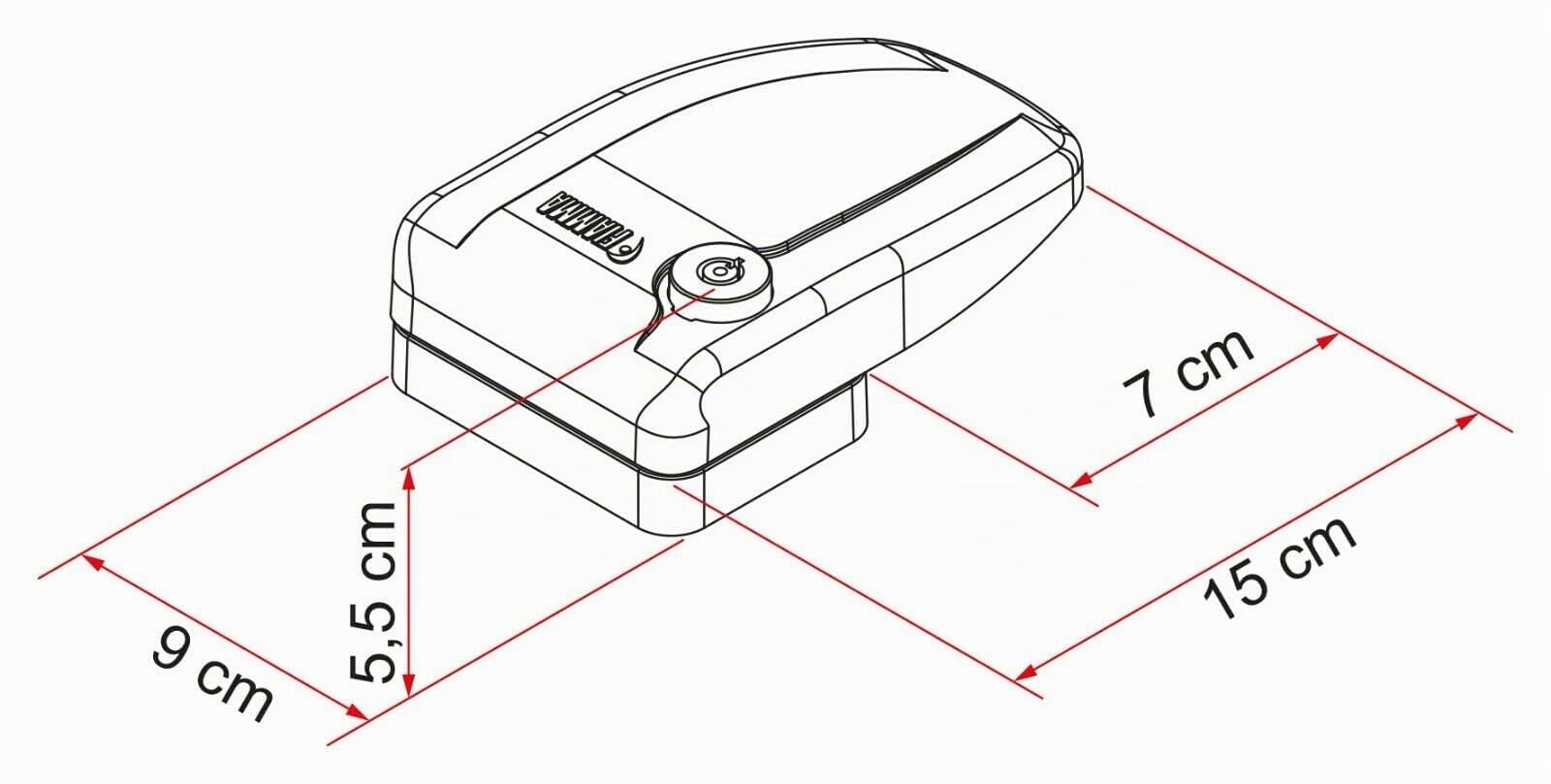 Fiamma Serrure de porte sécurisée à 3 portes, bloc de sécurité pour VR, 08021-01