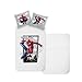 Disney Home Spiderman Wendebettwäsche Set 135x200 - Kopfkissenbezug 80x80 - Super weiche Renforce 100% Baumwolle, 2-teilig Spiderman Bettwäsche, Weich und angenehm auf der Haut