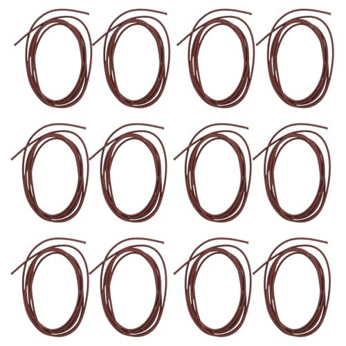 Alipis Cordón Elástico para Cuadernos 15 Unidades 1,5 Mm X 1 M Nylon Marrón, Banda Elástica para Libro Correa Ajustable, Accesorios para Oficina y Viajes, Bandas Elásticas para Papelería