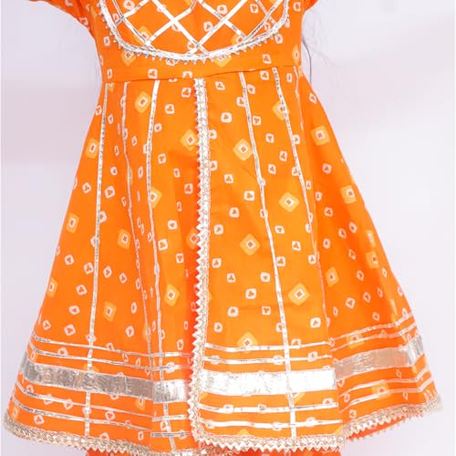 Image of LITTLE GINNIE Girls Kurta Sharara Set | Traditional Ethnic Wear for Kids