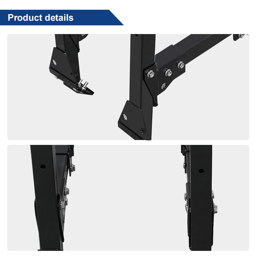 Peforway Van Ladder Racks, Van Roof Rack Steel 3 Bars for Ford E150 250 ...