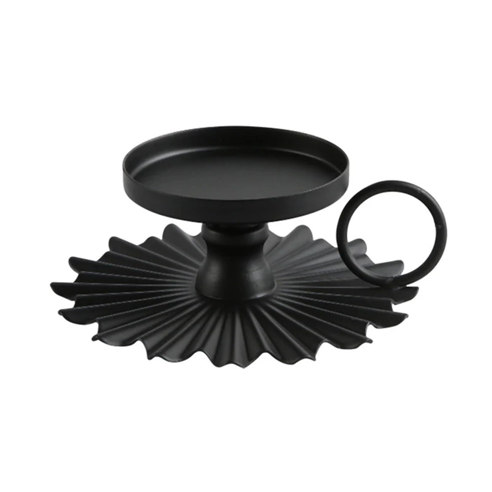 Candle Holders Candlestick Wrought Iron Taper Candle Holder Stand With Handle For Desktop Decor