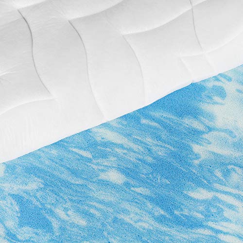Meos® Gel-Schaum Topper 90x200cm für Matratzen & Boxspringbett - Made in Germany - hohes RG 50 - Bezug bis 60°C waschbar - Matratzenauflage (90 x 200 cm)