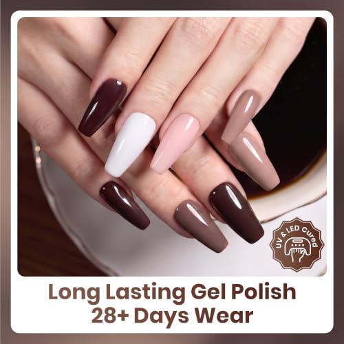 Image of Beetles Neutral Gel Polish Set, 6 Neutral Brown Colors Gel