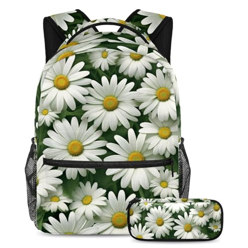 Sac à dos grand format Marguerite avec trousse assortie
