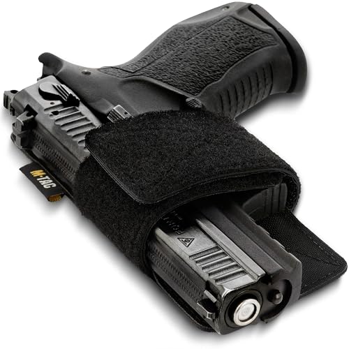 M-Tac Gun Holster for Concealed Carry - CCW Concealed Carry Holster for Men and Women - Cordura Pistol Holster for Fanny, Backpack, Vest (Black)