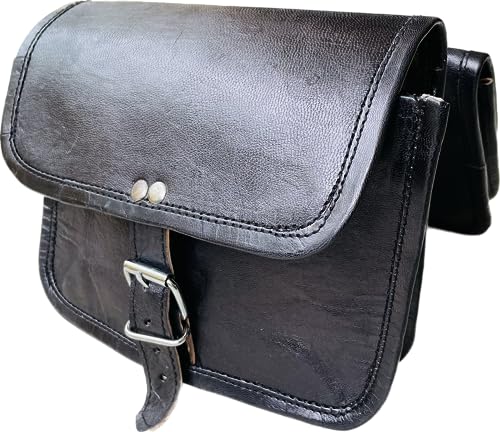 La pelle di capra utilizzata per realizzare questa borsa e l'interno in tela color oliva utilizzata solo per rendere queste borse più durature