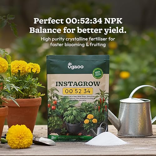 Image of Ugaoo InstaGrow NPK 00:52:34 Fertilizer (250g) | Water-Soluble Fertilizer for Flowering & Fruiting | Boosts Root Growth & Bloom Quality