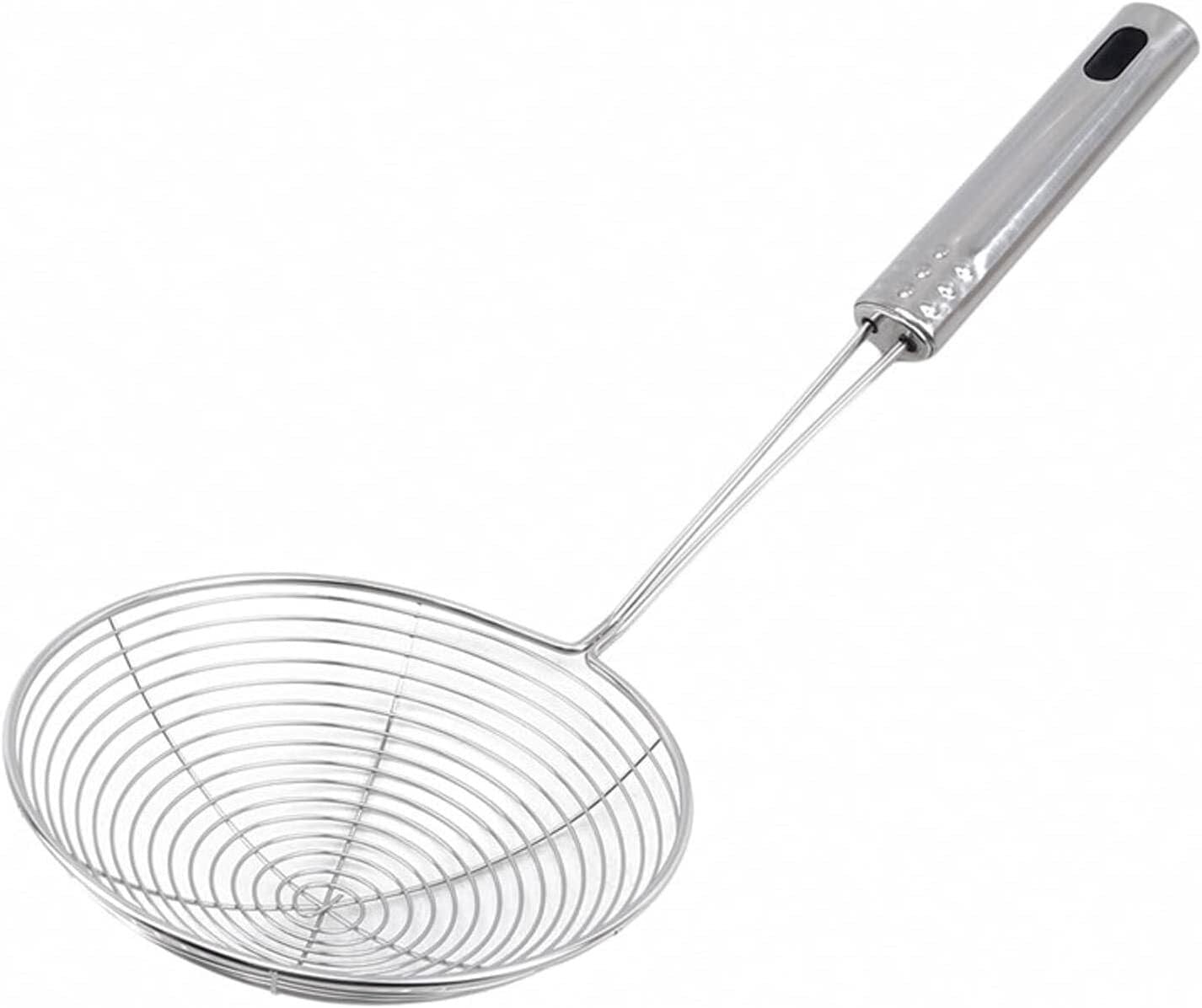 Sitko Uchwyt filtra smażenia długie stal nierdzewna durszkórek francuska frytki pieczołowy kuchnia smażona sito sit łyżnia sifter łyżka cedzakowa(35 * 15cm)