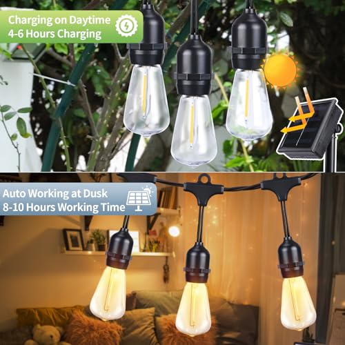 Vigdur 10FT Solar String Lights – 10 Shatterproof Bulbs, IP65 Waterproof — view 7