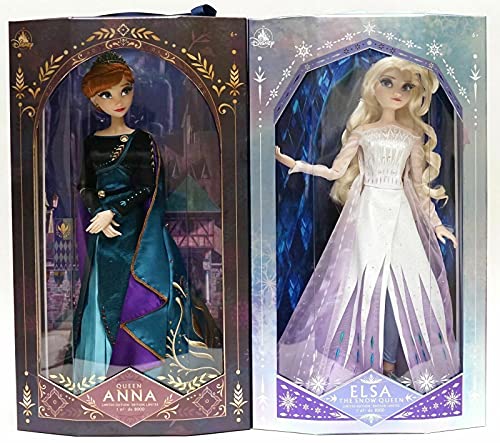 doll Disney Store 17' Limited Edition Frozen 2 Queen Anna and Elsa Dolls Set