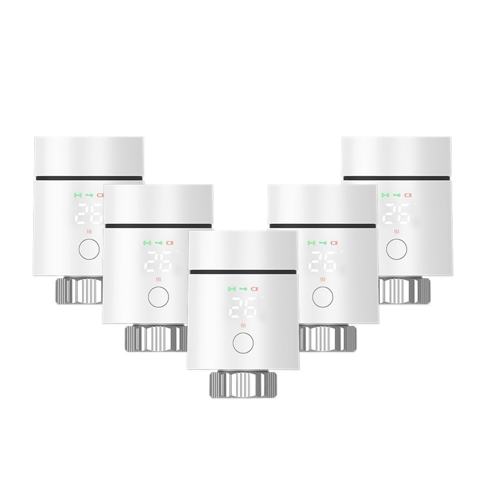 Siłownik Grzejnikowy Tuya ZigBee3.0 Smart TRV, Inteligentny Termostat, Sterownik Zaworu Termostatycznego(5PCS)