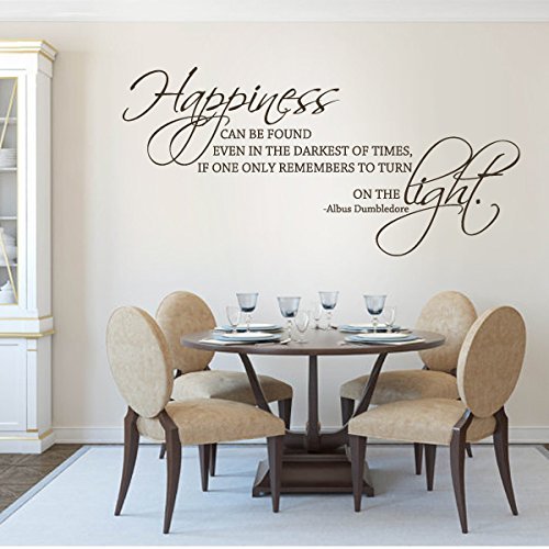 Movie quotes wall stickers Harry Potter Wall Sticker Wall Art Living Room Quote Wall Stickers Happiness Can Be Found Even In The Darkest Of Times...£¨X-Large,White£