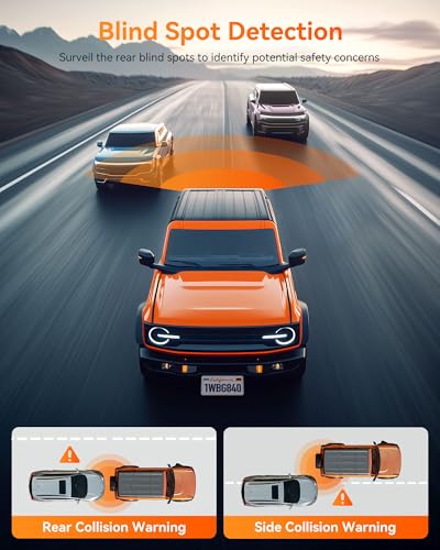 Image of WOLFBOX G840H 12'' Mirror Dash Cam with ADAS and BSD, 2.5K Rear View Mirror Camera Front and Rear, 5.8GHz WiFi, Voice Control, Parking Monitor, Included GPS, Loop Recording (SD Card Not Included)