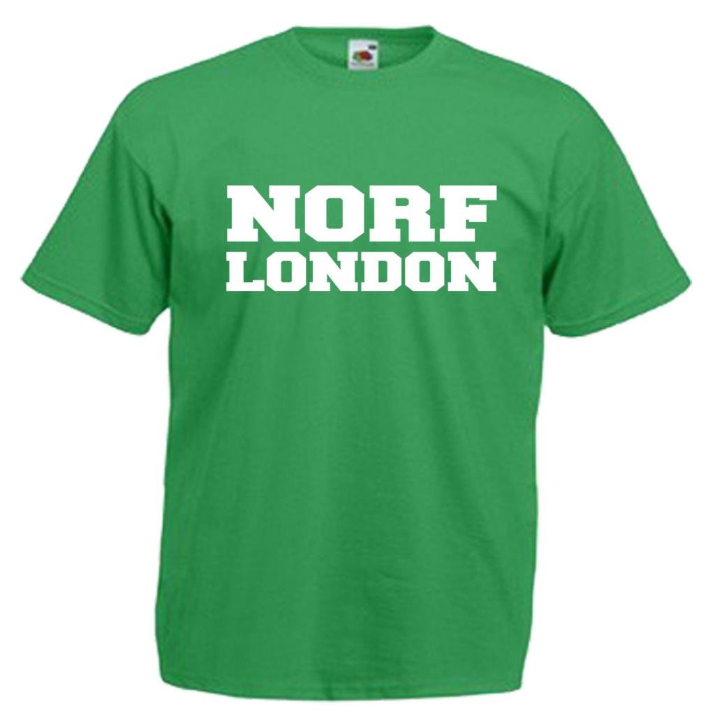 Shaniztoons Men's Kelly Green North Norf London T Shirt Large