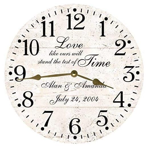 Test of Time Personalized Wedding Clock- Anniversary Clock