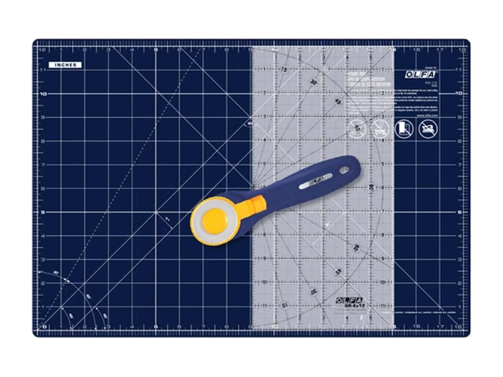 OLFA NBL Stepp- und Nähset, Marineblau, 3-teilig
