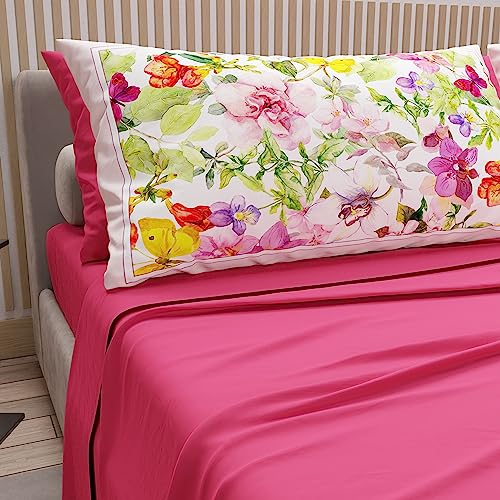 PETTI Artigiani Italiani, Double Bed Sheets in Cotton with Pillowcases in Digital Print
