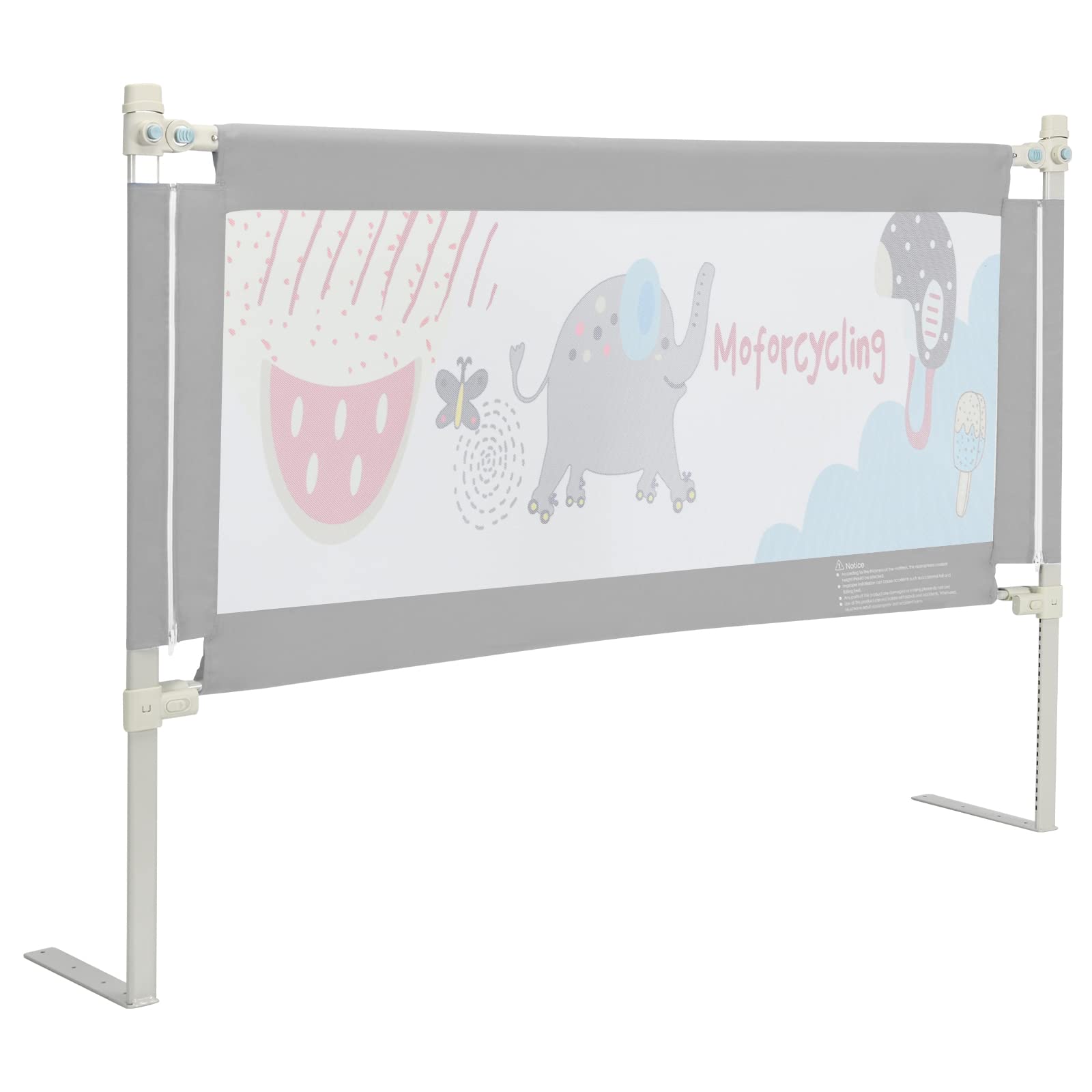 Buy GYMAX Toddlers Bed Guard, Vertical Lifting Mesh Bedside Guardrail