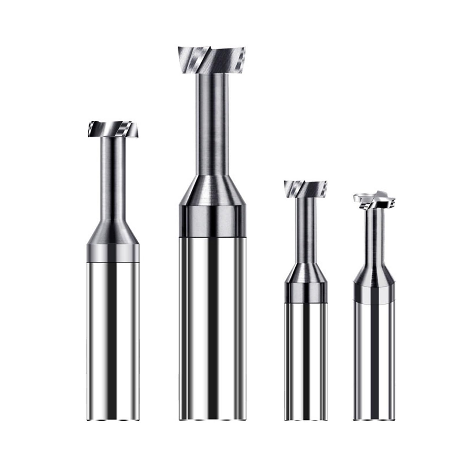 Fresa con ranura en T de carburo, Herramientas CNC de aleación de acero de tungsteno, mecanizado de metales, fresas de extremo tipo T de 8mm, 10mm, 12mm, 14mm y 16mm(8X3.6XD8X50L)