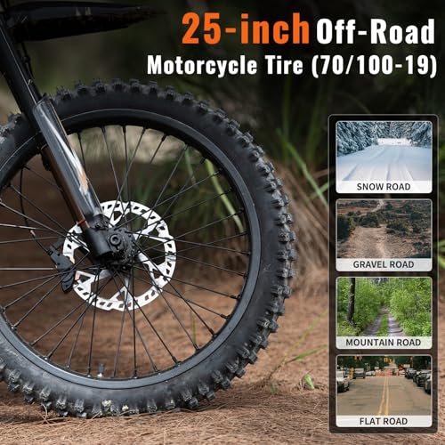 Image of 3000W GT54 PRO / GT54 Electric Dirt Bike for Adults Teens - 50 /37 MPH High-Speed, 14 inch Fat Tires & Dual Removable Battery(60V /48V) | All-Terrain Off-Road eBike for Snow, Sand