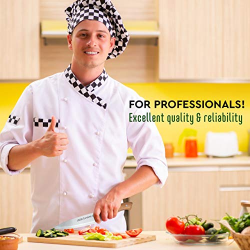 Knife Set 5 pieces Sharp Kitchen Knives Stainless steel blades Wooden Handle Solid ecological acacia Wooden handles - Laser sharpening - Kitchen Chef Knife SET (NEW)