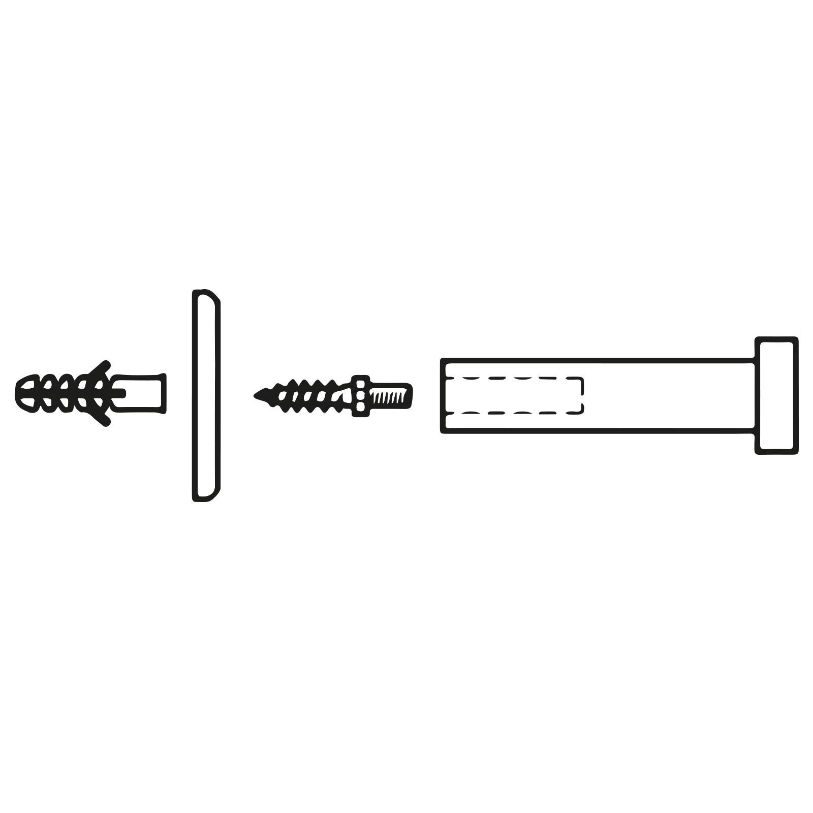 SOTECH 10 pezzi Appendiabiti in acciaio inox MEDEA (Ø 10/15 mm, Lunghezza 30 mm) Ganci spazzolato Fissaggio a scomparsa, viti e tasselli inclusi