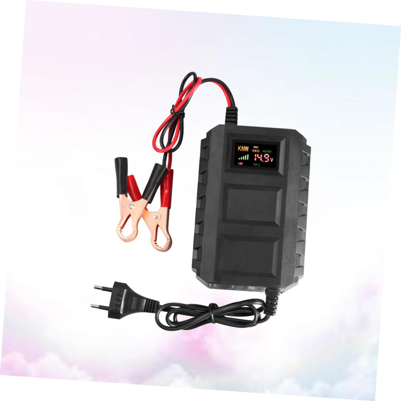 Chargeur de Batterie 12 V 20a pour Moto, Chargeur Automobile Noir