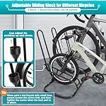 Floor Bike Stand, Bike Rack Safeguard Disc Brakes & Derailleurs, Waterproof Bike Holder Road/Kids/MTB Bicycles, Fits 12"-29" Tires, Upgraded 0.63" Steel Tubes, Indoor Outdoor Garage (for 5 Bikes) - Image 3