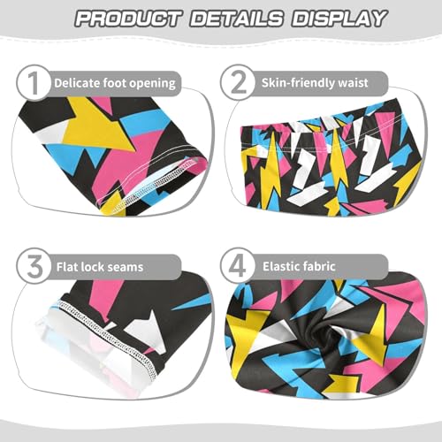 ALAZA Girls' Leggings Children's Yoga Pants Skinny Printed Dance Lightning Comfortable 4T2