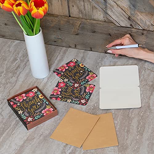 Image of Artisan Blank Note Cards by Studio Oh! - Midnight Garden - Pack of 8 - 4.25 inch x 5.5 inch Printed Textured Art Paper Embellished with Foil Stamping Cards and Envelopes