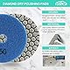 Diamant Polierscheibe LEKOMESH - 8pcs 100MM (#50 * 3/100 * 2/200/400/800) mit Haken & Loop Backing Halter Disc,Trockenpolierpad-Set für Granit, Marmor, Kunststein, Quarz