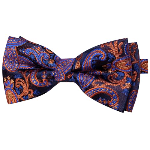 Image of YourTies Bow Ties for Men Pretied Bowties Solid Color Satin Bow Tie Formal Business Tuxedo Wedding Party Prom