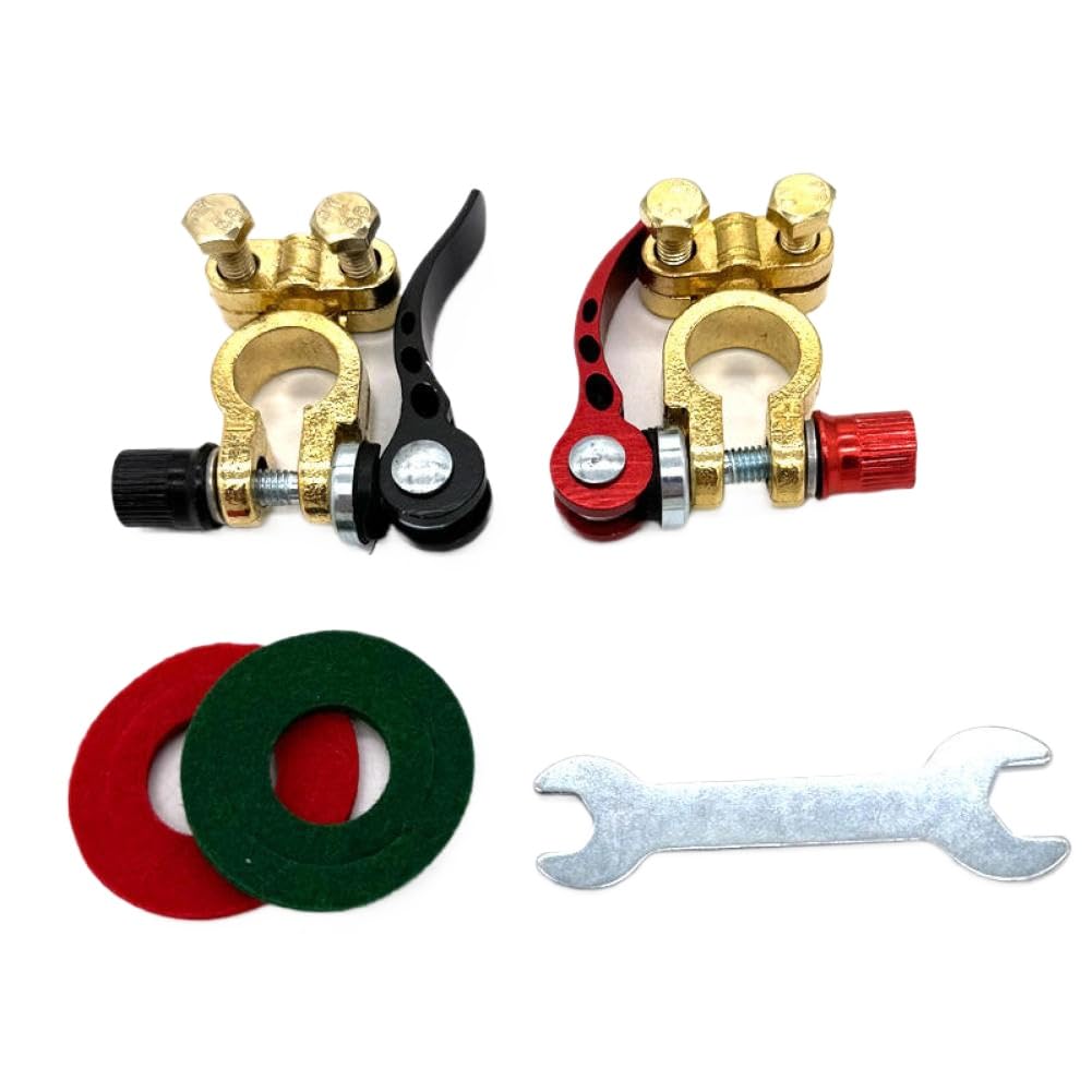 Connettore a sgancio rapido per morsetto terminale automobilistico in ottone compatibile con motocicletta per auto, roulotte